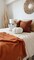 11" Cream Sherpa Pumpkin Pillow with Burnt Orange Stem – Soft & Cozy Fall Decor